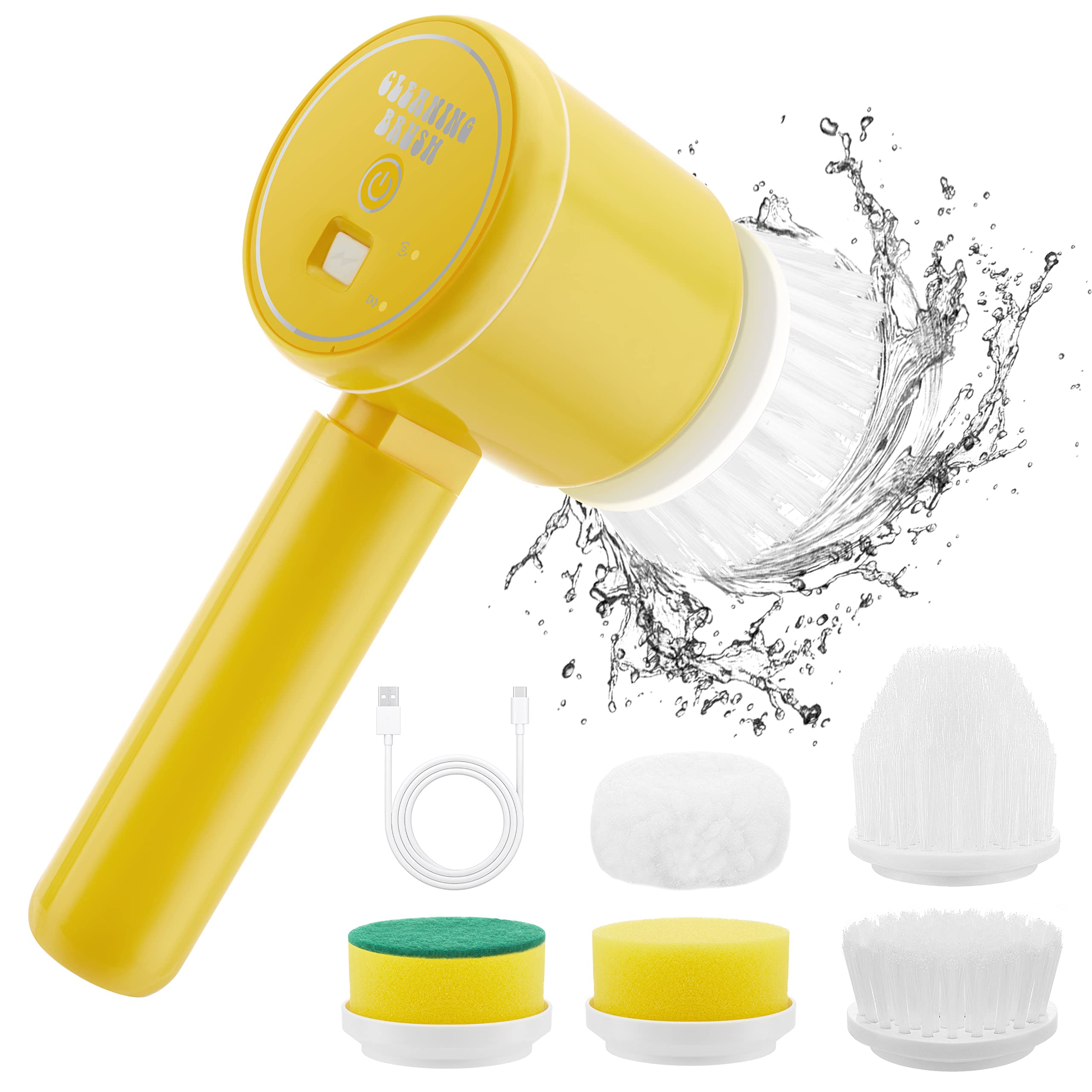 Rotating Electric Cleaning Brush USB Rechargeable 5 in 1